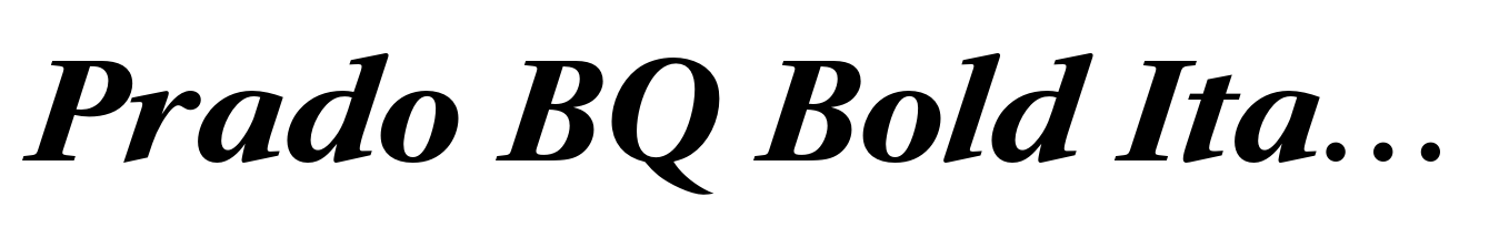 Prado BQ Bold Italic